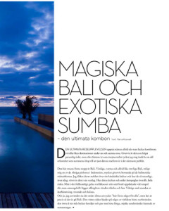 First Class Magazine (Sweden) - "Magiska Bali Och Exotiska Sumba"